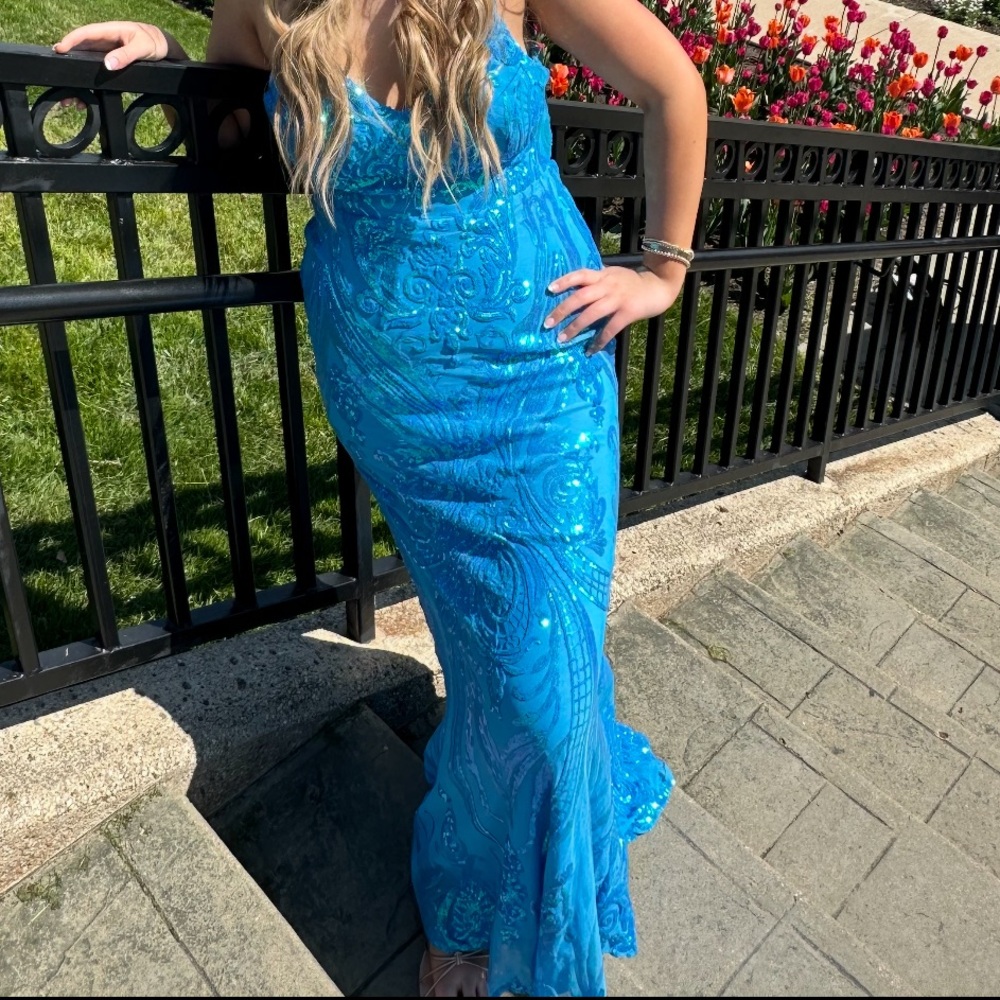 Blue Sparkly Prom dress